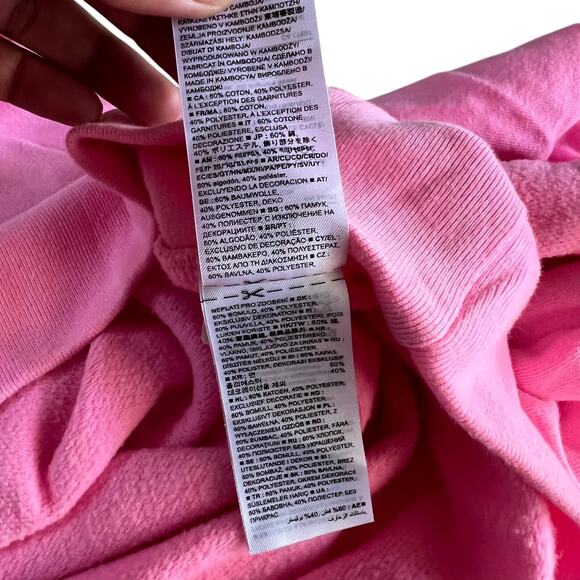 GAP Womens Pink Plain Hoodie, Size XXL, Oversize, Cotton Blend - Picture 11 of 13